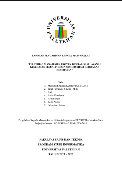 Pelatihan Manajemen Proyek Digitalisasi Layanan Kesehatan sesuai  Prinsip Administrasi Kebijakan Kesehatan